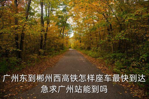 廣州東到郴州西高鐵怎樣座車(chē)最快到達(dá)急求廣州站能到嗎