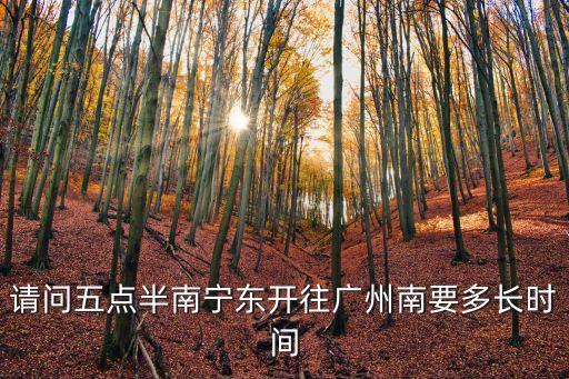 請問五點半南寧東開往廣州南要多長時間