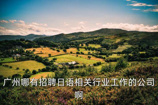 廣州市日語(yǔ)翻譯招聘信息，廣州哪有招聘日語(yǔ)相關(guān)行業(yè)工作的公司啊