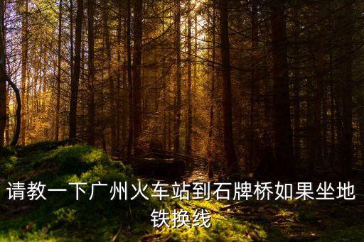 請教一下廣州火車站到石牌橋如果坐地鐵換線