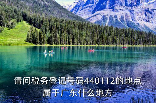請問稅務登記號碼440112的地點屬于廣東什么地方