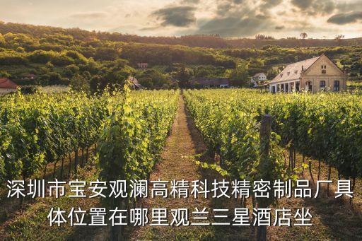深圳大和高精廠，深圳觀瀾竹村高精電子廠有沒有人知道在什么地方