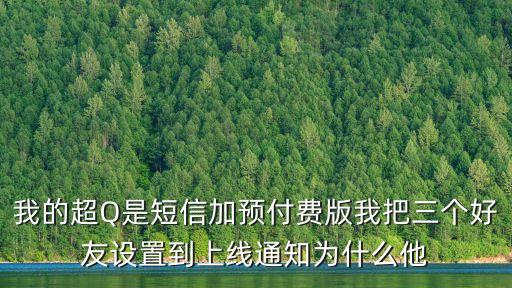 我的超Q是短信加預(yù)付費(fèi)版我把三個(gè)好友設(shè)置到上線通知為什么他