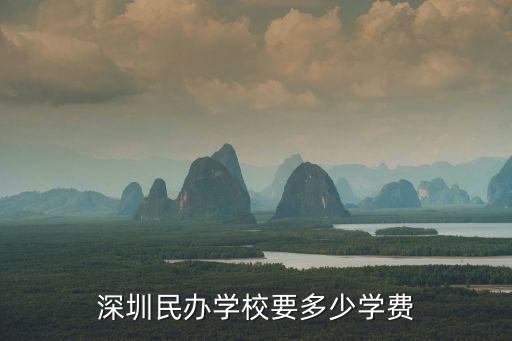 深圳民辦學(xué)校要多少學(xué)費(fèi)