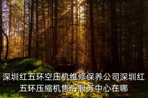 深圳紅五環空壓機維修保養公司深圳紅五環壓縮機售后服務中心在哪