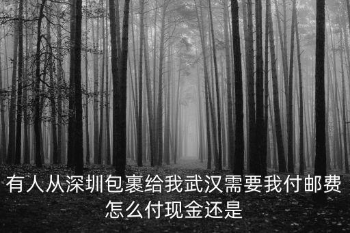 有人從深圳包裹給我武漢需要我付郵費怎么付現金還是