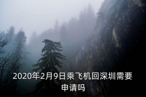 2020年2月9日乘飛機回深圳需要申請嗎