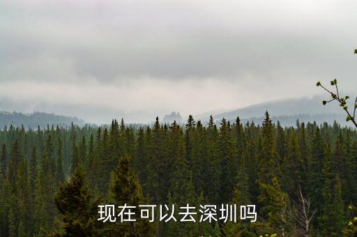 現在可以去深圳嗎