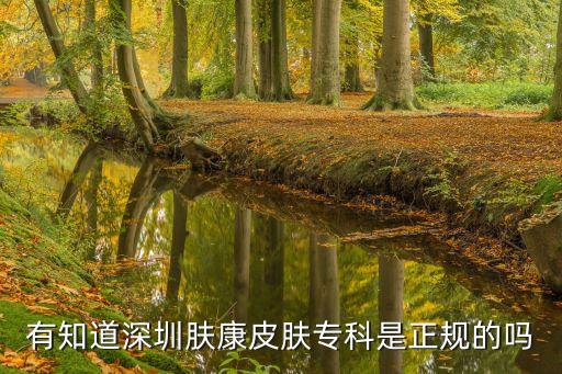 有知道深圳膚康皮膚專科是正規(guī)的嗎