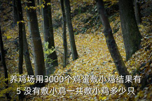 養(yǎng)雞場用3000個雞蛋敷小雞結(jié)果有5 沒有敷小雞一共敷小雞多少只