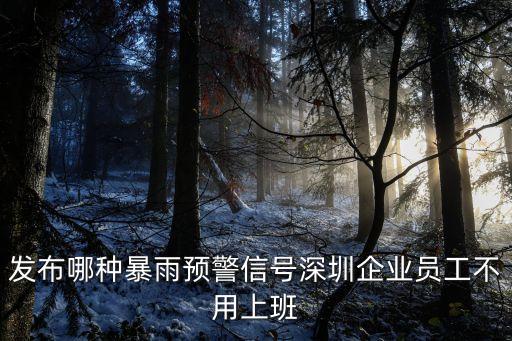 深圳現在是暴雨什么預警，發布哪種暴雨預警信號深圳企業員工不用上班