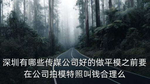 深圳有哪些傳媒公司好的做平模之前要在公司拍模特照叫錢合理么