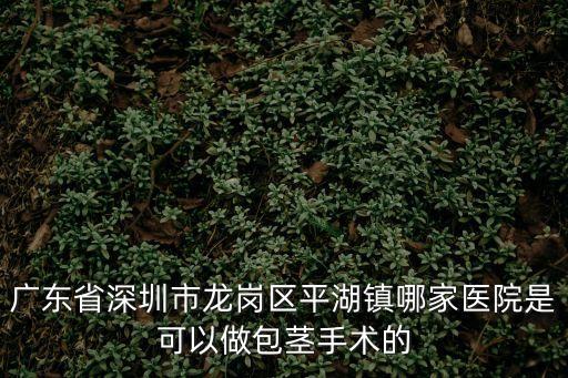 深圳龍崗平湖售樓部招聘，廣東省深圳市龍崗區平湖鎮哪家醫院是可以做包莖手術的