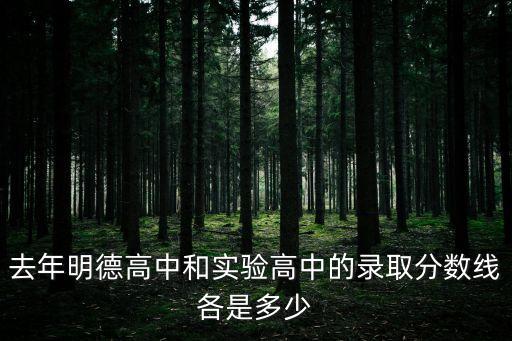 深圳市明德實驗學校分數線2020，深圳高中學校的錄取分