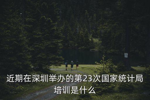 近期在深圳舉辦的第23次國家統計局培訓是什么