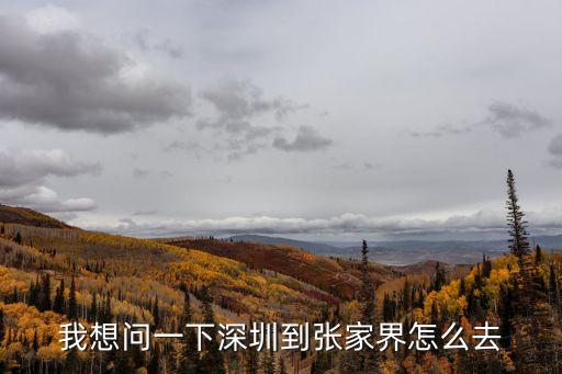 我想問一下深圳到張家界怎么去