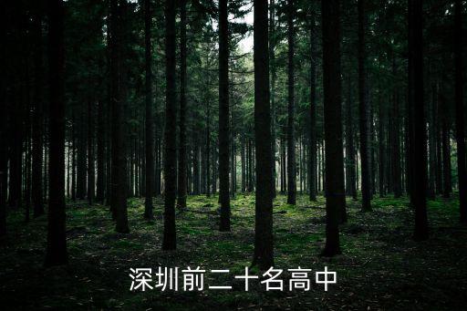 深圳前二十名高中