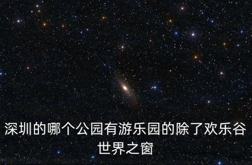 深圳的哪個公園有游樂園的除了歡樂谷世界之窗