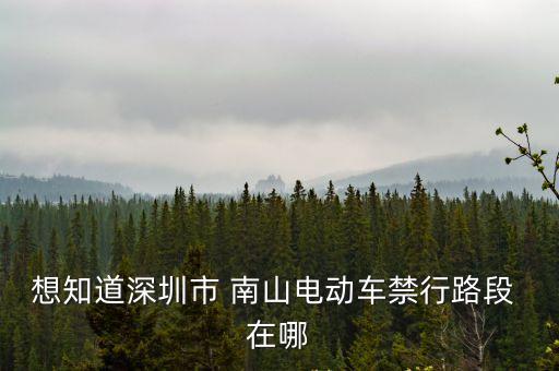 深圳市南山區(qū)新規(guī)電動(dòng)車，想知道深圳市 南山電動(dòng)車禁行路段 在哪
