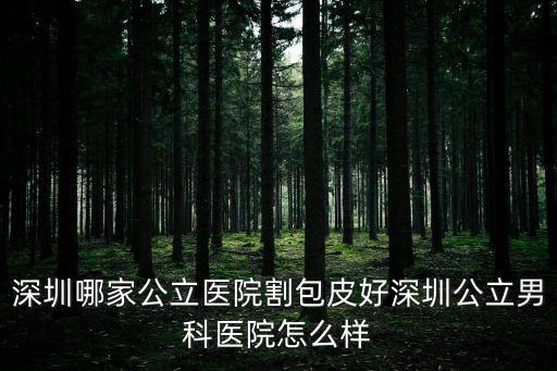 深圳哪家公立醫(yī)院割包皮好深圳公立男科醫(yī)院怎么樣
