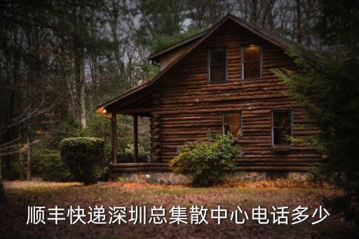 順豐快遞深圳總集散中心電話多少