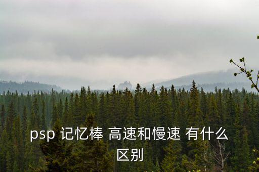 psp 記憶棒 高速和慢速 有什么區(qū)別
