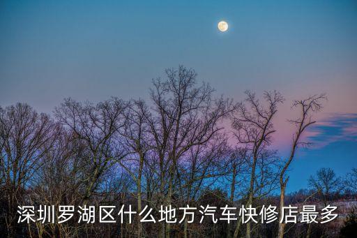 深圳汽車鈑金件快修，深圳羅湖區什么地方汽車快修店最多
