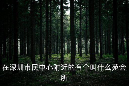 在深圳市民中心附近的有個叫什么苑會所