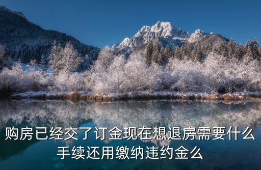 購房已經(jīng)交了訂金現(xiàn)在想退房需要什么手續(xù)還用繳納違約金么