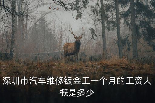 深圳市汽車維修鈑金工一個月的工資大概是多少