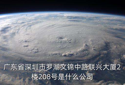 廣東省深圳市羅湖文錦中路聯興大廈2樓208號是什么公司