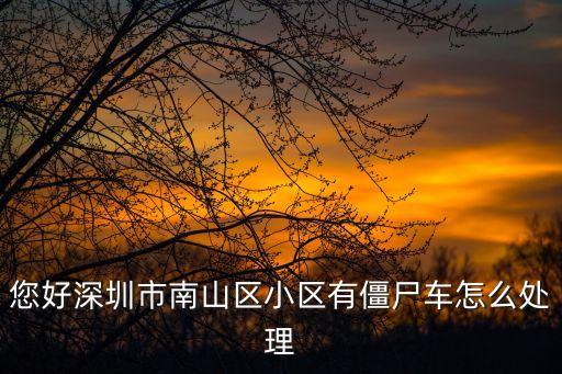 深圳光明河道僵尸車停了嗎，停在這里是僵尸車還是違