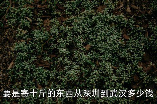 深圳到武漢物流運費價格表，要是寄十斤的東西從深圳到武漢多少錢