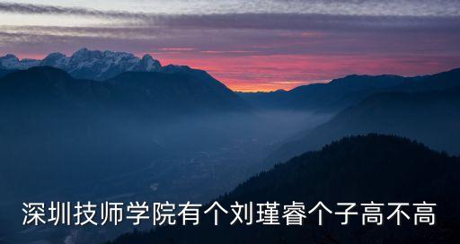 深圳技師學院有個劉瑾睿個子高不高