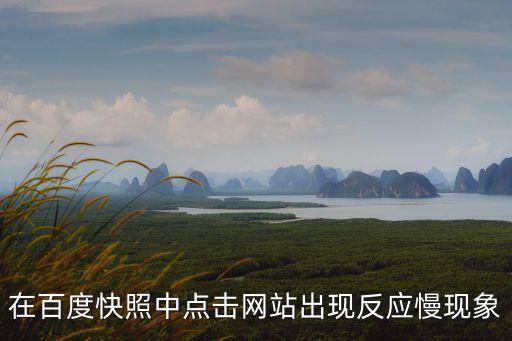 在百度快照中點擊網(wǎng)站出現(xiàn)反應慢現(xiàn)象