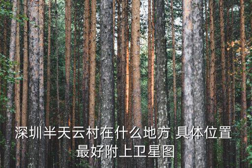 深圳農村小鎮圖片大全，深圳半天云村在什么地方 具體位置 最好附上衛星圖