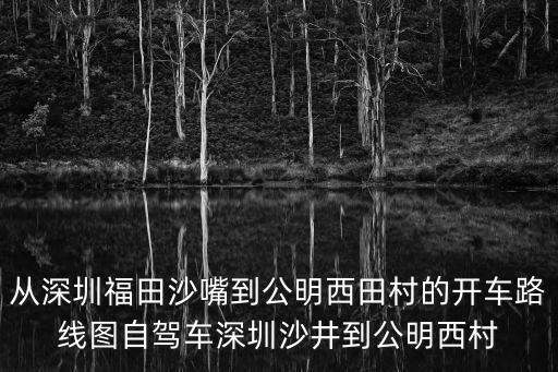 從深圳福田沙嘴到公明西田村的開車路線圖自駕車深圳沙井到公明西村