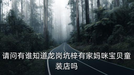 深圳寶貝媽咪母嬰店，請問有誰知道龍崗坑梓有家媽咪寶貝童裝店嗎