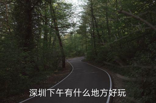 深圳下午有什么地方好玩