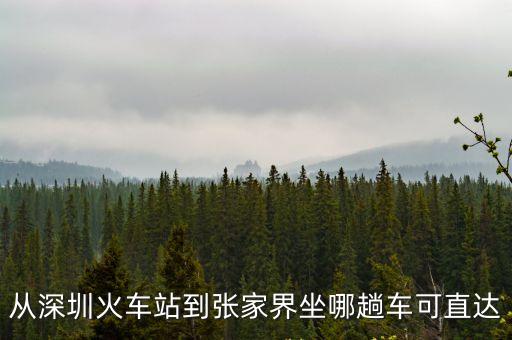 深圳東到張家界的火車時刻表，有人知道從深圳去張家界座火車該怎么座么