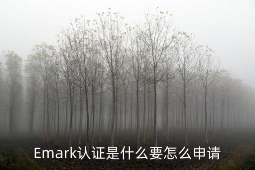 Emark認證是什么要怎么申請