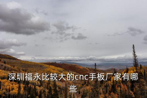 深圳規(guī)模比較大的cnc加工中心，深圳有那些比較大的CNC加工公司