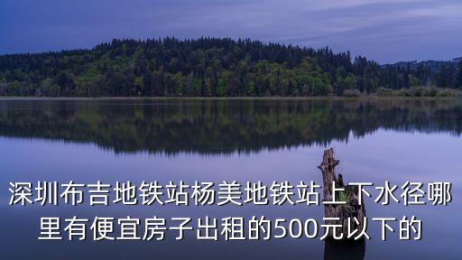 深圳500元以下近地鐵租房，深圳民治地鐵站附近有房租500元以內的單間嗎可以坐車半小時車