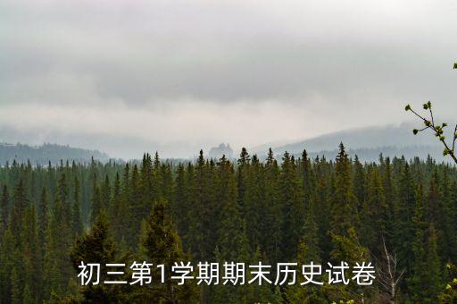 深圳光明區(qū)2020初三期末歷史，初三期末考試歷史考到哪