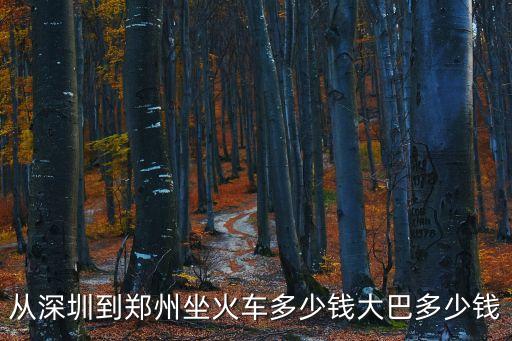 從深圳到鄭州坐火車多少錢大巴多少錢