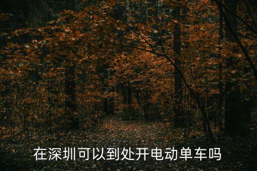 深圳市其它區開新能源電動車，在深圳可以到處開電動單車嗎