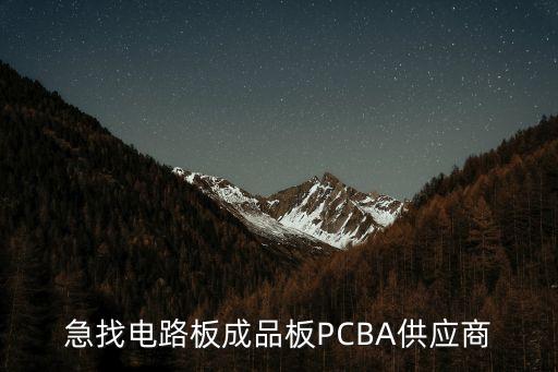 急找電路板成品板PCBA供應商