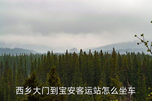 西鄉(xiāng)大門到寶安客運(yùn)站怎么坐車