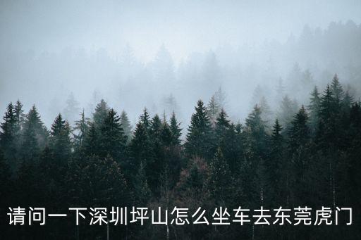 深圳坪山高鐵站到虎門怎么走，請問一下深圳坪山怎么坐車去東莞虎門