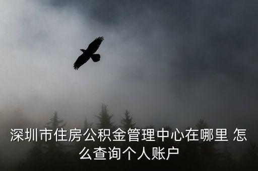 深圳市住房公積金管理中心在哪里 怎么查詢個人賬戶